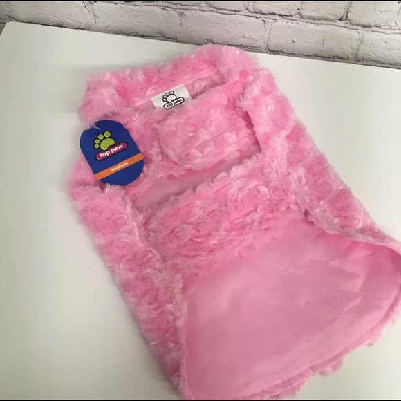 TOP PAW Dog PINK FUR JACKET Size Medium NEW - Picture 2 of 4